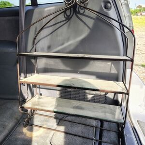 Metal and Glass Shelf Unit